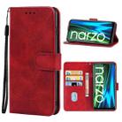 Leather Phone Case For OPPO Realme Narzo 50i(Red) - 1