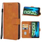 Leather Phone Case For OPPO Realme Narzo 50i(Brown) - 1