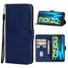 Leather Phone Case For OPPO Realme Narzo 50i(Blue) - 1