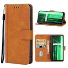 Leather Phone Case For OPPO Realme X50 5G(Brown) - 1