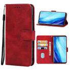 Leather Phone Case For OPPO Reno4 Pro(Red) - 1