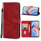 Leather Phone Case For OPPO Reno4 Pro 5G(Red) - 1