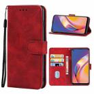 Leather Phone Case For OPPO Reno5 F(Red) - 1