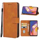 Leather Phone Case For OPPO Reno5 F(Brown) - 1