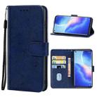 Leather Phone Case For OPPO Reno5 Pro 5G(Blue) - 1