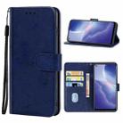 Leather Phone Case For OPPO Reno5 Z(Blue) - 1