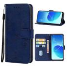 Leather Phone Case For OPPO Reno6 5G(Blue) - 1