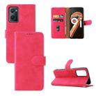 For OPPO Realme 9i / A36 Skin Feel Magnetic Buckle Leather Phone Case(Rose Red) - 1