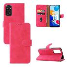 For Xiaomi Redmi Note 11 / Note 11S Global Skin Feel Magnetic Buckle Leather Phone Case(Rose Red) - 1