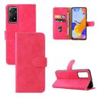 For Xiaomi Redmi Note 11 Pro 5G Foreign Version / Note 11 Pro+ 5G Skin Feel Magnetic Buckle Leather Phone Case(Rose Red) - 1