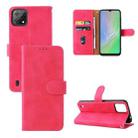 For Blackview A55 Skin Feel Magnetic Buckle Leather Phone Case(Rose Red) - 1