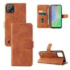 For Blackview A55 Skin Feel Magnetic Buckle Leather Phone Case(Brown) - 1