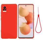 For Xiaomi Civi Pure Color Liquid Silicone Phone Case(Red) - 1