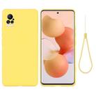 For Xiaomi Civi Pure Color Liquid Silicone Phone Case(Yellow) - 1