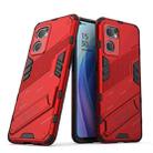 For OPPO Reno7 5G Global / Find X5 Lite Punk Armor 2 in 1 PC + TPU Shockproof Phone Case with Invisible Holder(Red) - 1