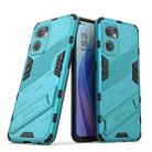 For OPPO Reno7 5G Global / Find X5 Lite Punk Armor 2 in 1 PC + TPU Shockproof Phone Case with Invisible Holder(Blue) - 1