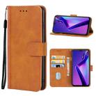 Leather Phone Case For OPPO A12(Brown) - 1