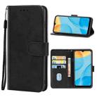 Leather Phone Case For OPPO A15s(Black) - 1