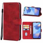 Leather Phone Case For OPPO A16(Red) - 1