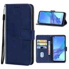 Leather Phone Case For OPPO A32(Blue) - 1