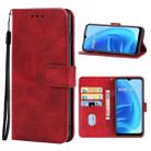 Leather Phone Case For OPPO A53s 5G(Red) - 1
