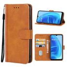 Leather Phone Case For OPPO A53s 5G(Brown) - 1