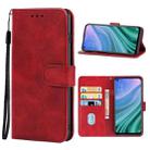 Leather Phone Case For OPPO A54(Red) - 1