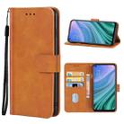 Leather Phone Case For OPPO A54(Brown) - 1