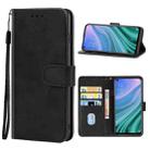 Leather Phone Case For OPPO A54(Black) - 1