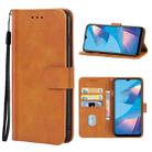 Leather Phone Case For OPPO A54s(Brown) - 1