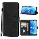 Leather Phone Case For OPPO A55 5G(Black) - 1