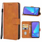 Leather Phone Case For OPPO A72(Brown) - 1