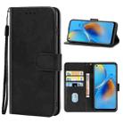 Leather Phone Case For OPPO A74(Black) - 1