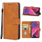 Leather Phone Case For OPPO A74 5G(Brown) - 1