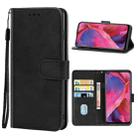 Leather Phone Case For OPPO A74 5G(Black) - 1