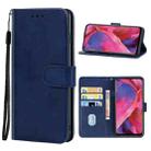 Leather Phone Case For OPPO A74 5G(Blue) - 1