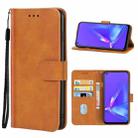 Leather Phone Case For OPPO A92(Brown) - 1