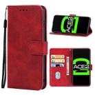 Leather Phone Case For OPPO Ace2(Red) - 1