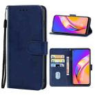 Leather Phone Case For OPPO F19 Pro+ 5G(Blue) - 1