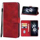 Leather Phone Case For OPPO K9(Red) - 1