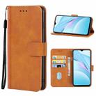 Leather Phone Case For Xiaomi Redmi Note 9 4G CN Version / 9 Power India / 9T(Brown) - 1