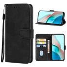 Leather Phone Case For Xiaomi Redmi Note 9 5G CN Version / Note 9T(Black) - 1