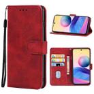 Leather Phone Case For Xiaomi Redmi Note 10 JE Japanese Version(Red) - 1