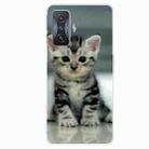 For Xiaomi Redmi K50 Gaming Painted Transparent Shockproof TPU Phone Case(Sitting Cat) - 1