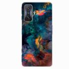 For Xiaomi Redmi K50 Gaming Painted Transparent Shockproof TPU Phone Case(Watercolor Ink) - 1