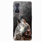 For Xiaomi Redmi K50 Gaming Painted Transparent Shockproof TPU Phone Case(Call Wolf) - 1