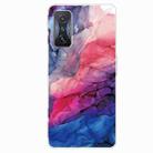 For Xiaomi Redmi K50 Gaming Abstract Marble Pattern TPU Phone Case(Red) - 1