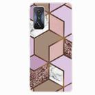 For Xiaomi Redmi K50 Gaming Abstract Marble Pattern TPU Phone Case(Rhombus Orange Purple) - 1