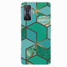 For Xiaomi Redmi K50 Gaming Abstract Marble Pattern TPU Phone Case(Rhombus Green) - 1