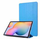 For Samsung Galaxy Tab S8 / Tab S7 Silk Texture Flip Leather Tablet Case(Sky Blue) - 1